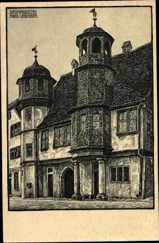 Künstler Ak Leibinger, Alois, Stadtprozelten in Unterfranken, Rathaus