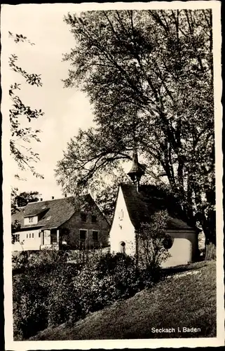 Ak Seckach in Baden, Teilansicht, Kapelle