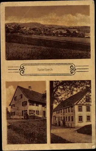 Ak Sattelbach Mosbach am Odenwald, Gasthof, Teilansicht