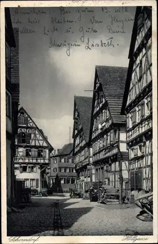 Ak Schorndorf in Württemberg, Höllgasse