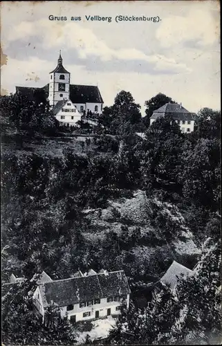 Ak Vellberg in Württemberg, Stöckenburg, Kirche, Teilansicht