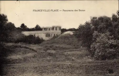 Ak Franceville Plage Calvados, Panorama des Dunes