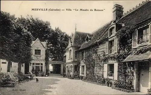 Ak Merville Calvados, Villa Le Moulin du Buisson