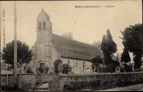 Ak Merville Calvados, L'Eglise