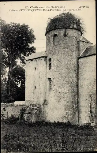 Ak Englesqueville la Percée Calvados, Le CHateau, La Tourelle Est