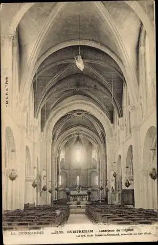 Ak Ouistreham Calvados, Interieur de l'Eglise