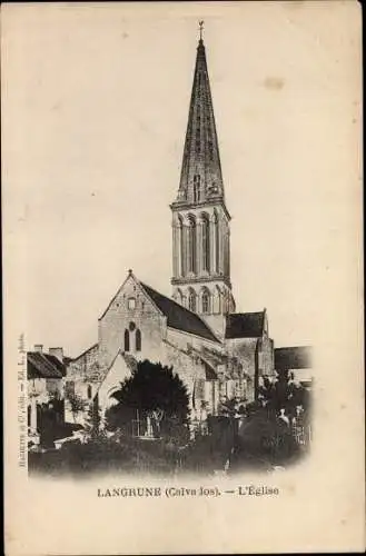Ak Langrune sur Mer Calvados, L'Eglise