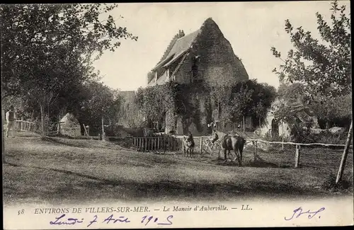 Ak Auberville Calvados, le Manoir d' Auberville