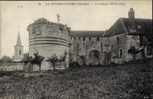 Ak La Houblonnière Calvados, Château, Teilansicht