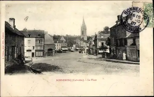 Ak Bonnebosq Calvados, La Place, Ortspartie