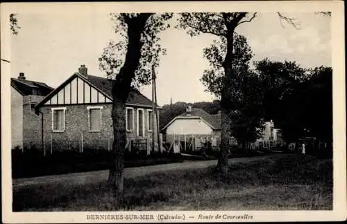 Ak Bernieres sur Mer Calvados, Route de Courseulles