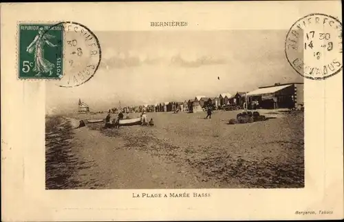 Ak Bernières sur Mer Calvados, la Plage à marée basse