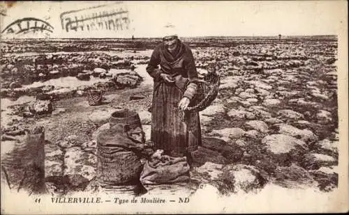 Ak Villerville Calvados, Type de Moulière