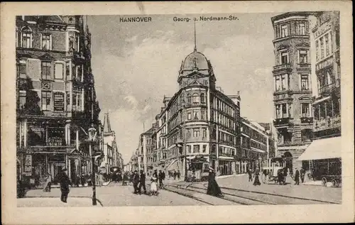Ak Hannover in Niedersachsen, Georgstraße Ecke Nordmannstraße
