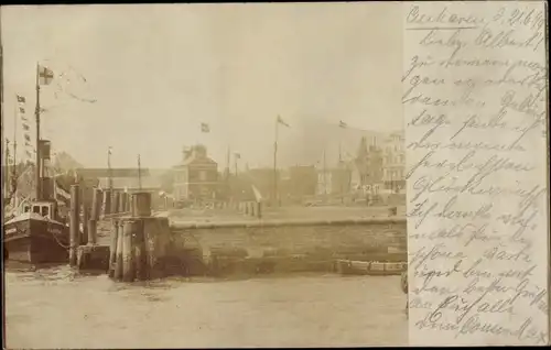 Foto Ak Nordseebad Cuxhaven, Hafenansicht, Boote