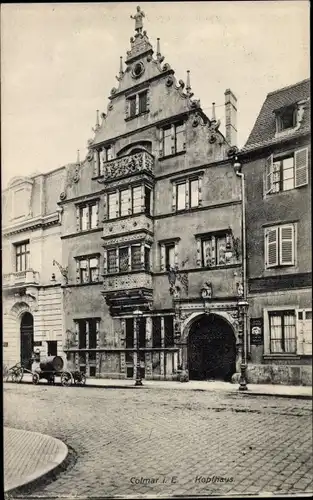 Ak Colmar Elsass Haut Rhin, Blick auf das Kopfhaus