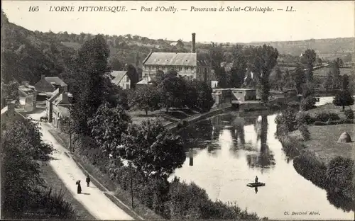 Ak Saint Christophe Pont d'Ouilly Calvados, Panorama