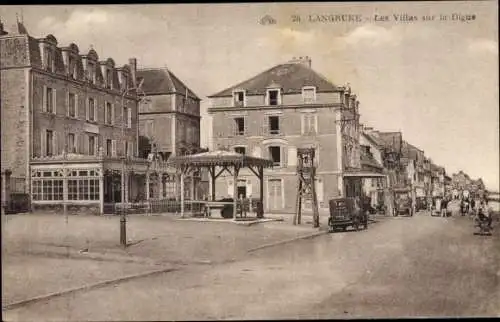 Ak Langrune Calvados, Les Villas sur la Digue