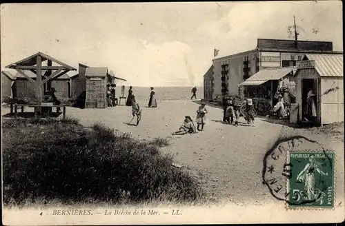 Ak Bernières Calvados, La Breche de la Mer