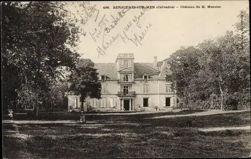 Ak Bernières sur Mer Calvados, Chateau de M. Mezaize