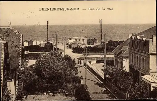 Ak Bernières sur Mer Calvados, Rue de la Mer