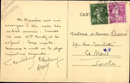 Ak Bernières sur Mer Calvados, Rue de la Mer