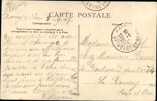 Ak Aunay sur Odon Calvados, Vue Generale