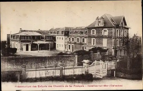 Ak Asnelles sur Mer Calvados, Preventorium des Enfants des Chemins de fer Francais