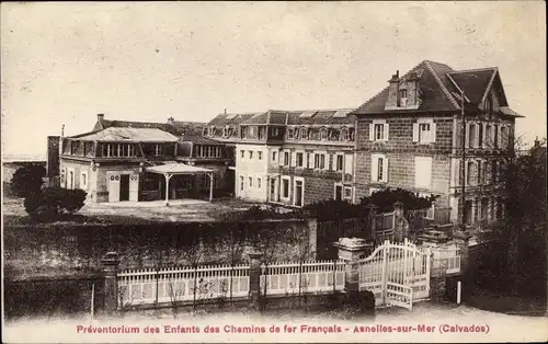 Ak Asnelles sur Mer Calvados, Preventorium des Enfants des Chemins de fer Francais