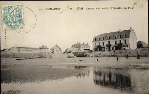 Ak Asnelles La Belle Plage Calvados, La Plage