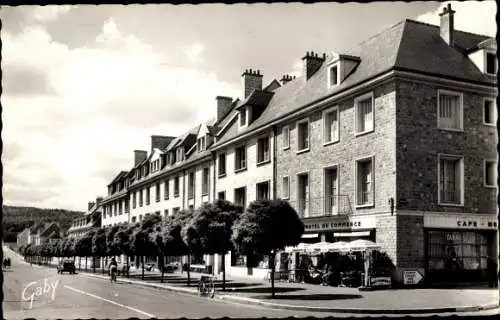 Ak Aunay sur Odon Calvados, Rue d'Harcourt, Hotel du Commerce