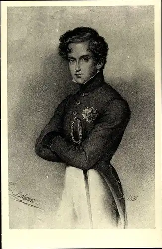 Künstler Ak Delaporte, Napoleon II, Napoleon Franz Bonaparte, Portrait
