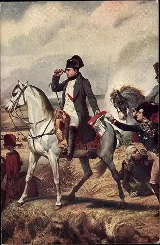 Künstler Ak Vernet, Horace, Napoleon Bonaparte, Schlacht bei Wagram