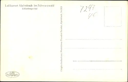 Ak Ehlenbogen Alpirsbach im Schwarzwald, Ehlenbogenthal, Ort mit Umgebung