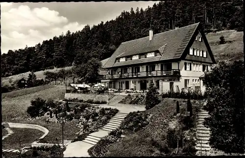 Ak Alpirsbach im Schwarzwald, Höhengaststätte Burghalde