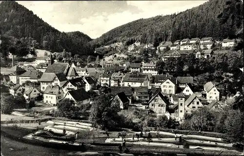 Ak Bad Teinach Zavelstein im Schwarzwald, Minigolfplatz, Ortspartie