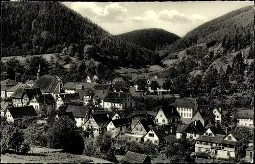 Ak Bad Teinach Zavelstein im Schwarzwald, Ortspartie, Talblick