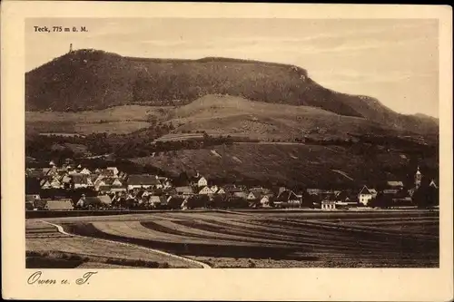 Ak Owen unter Teck Baden Württemberg, Panorama