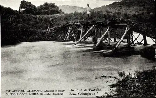 Ak Deutsch Ostafrika Tansania, Un Pont de Fortune