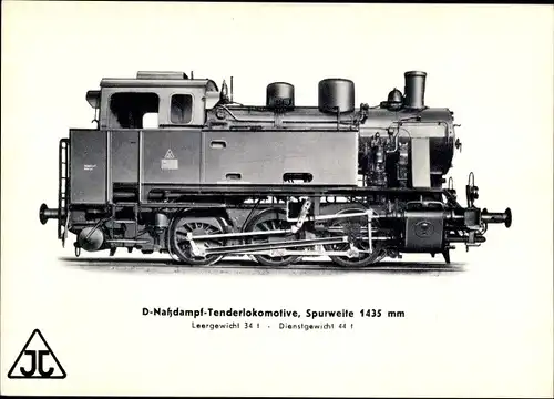 Ak Deutsche Eisenbahn, Lokomotive, D Nassdampf Tenderlokomotive, Arn. Jung