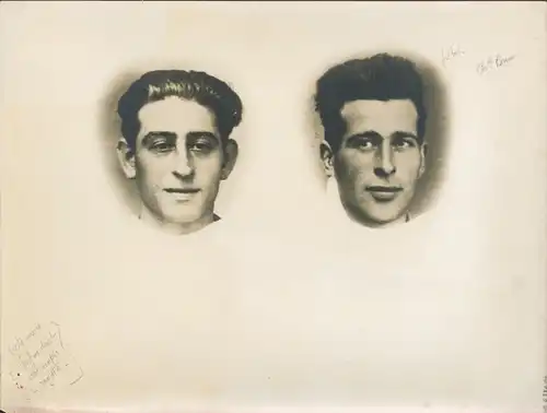 Foto Combalié, Henri, Tolouse, Portrait, Zwei junge lächelnde Männer