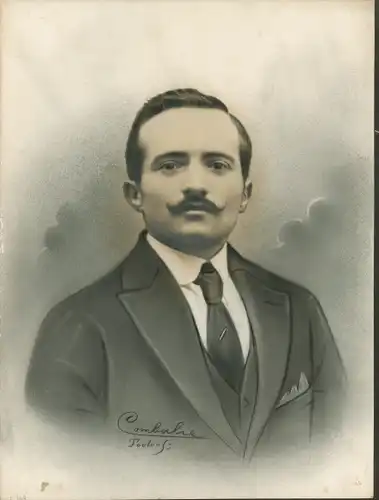 Foto Combalié, Henri, Tolouse, Portrait, Mann, Schnurrbart, Krawatte
