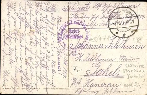 Ak Stanisławów Stanislau Ukraine, Bahnhof