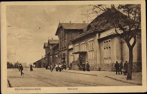 Ak Recklinghausen im Ruhrgebiet, Bahnhof