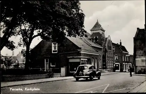 Ak Ierseke Yerseke Reimerswaal Zeeland, Kerkplein