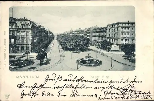 Ak Mannheim in Baden, Kaiser Ring