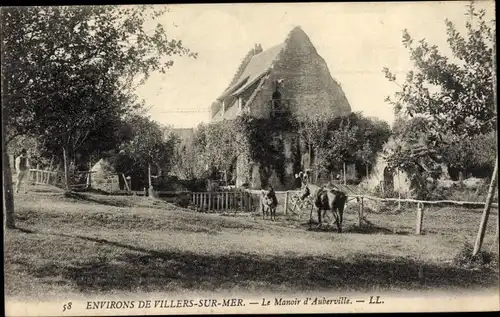 Ak Auberville Calvados, le Manoir d' Auberville