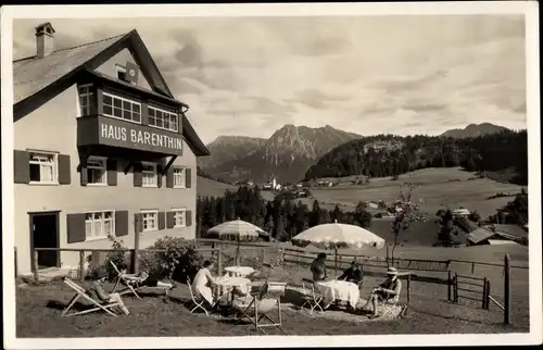 Ak Tiefenbach Oberstdorf im Oberallgäu, Haus Barenthin, Terrasse