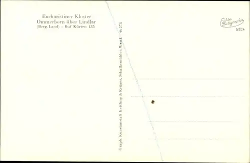 Ak Ommerborn Wipperfürth Nordrhein Westfalen, Eucharistiner Kloster