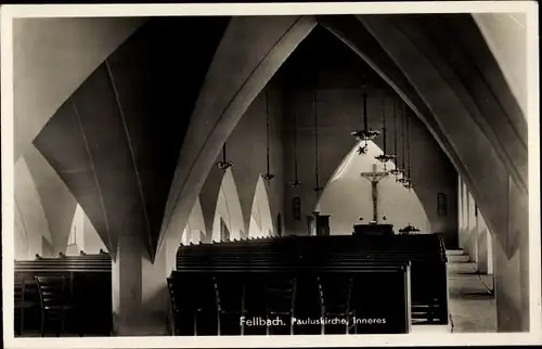 Ak Fellbach in Württemberg, Pauluskirche, Inneres